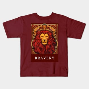 Courageous Spirit: Lion House Pride Art Kids T-Shirt